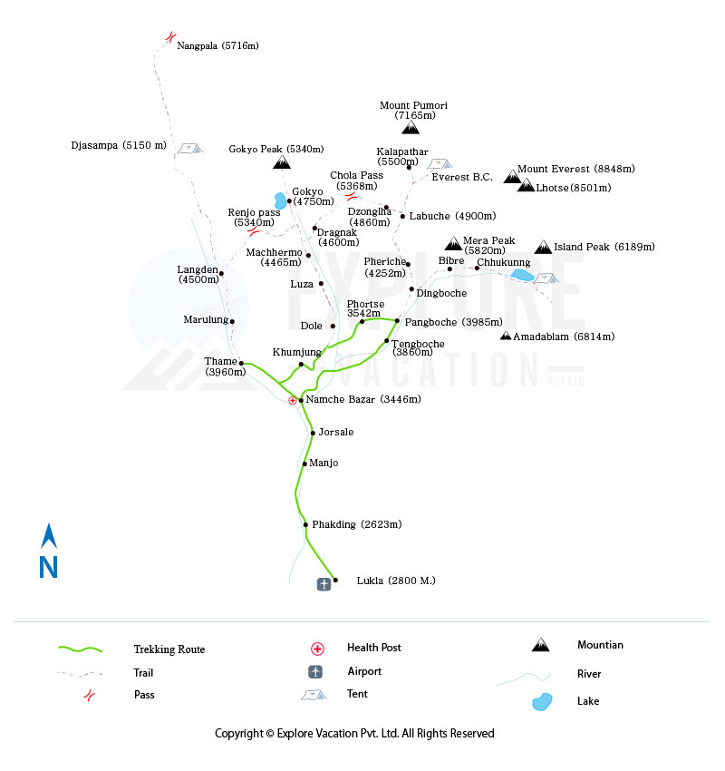 Sherpa Culture Everest Trek map